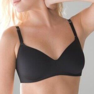 Soma Black Wireless Bra Seamless Vanishing Back Lined Smooth Basic Plus Size 38B